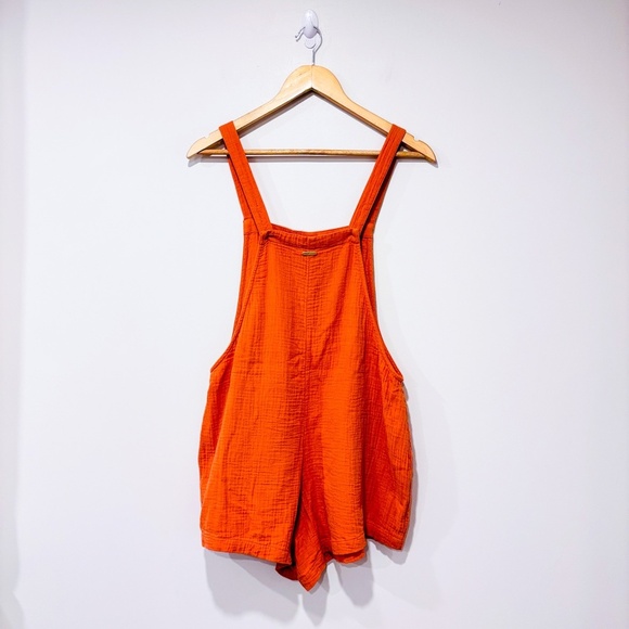 BILLABONG Orange cotton romper | relaxed beachy summer one-piece | Large * - Picture 4 of 10